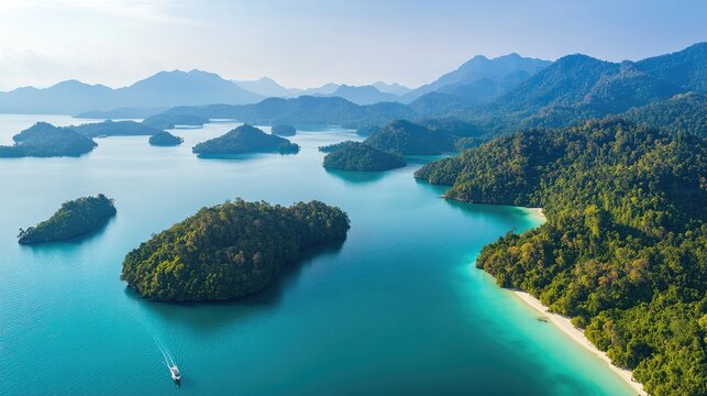 Tropical Malaysia island scenery for Langkawi escape