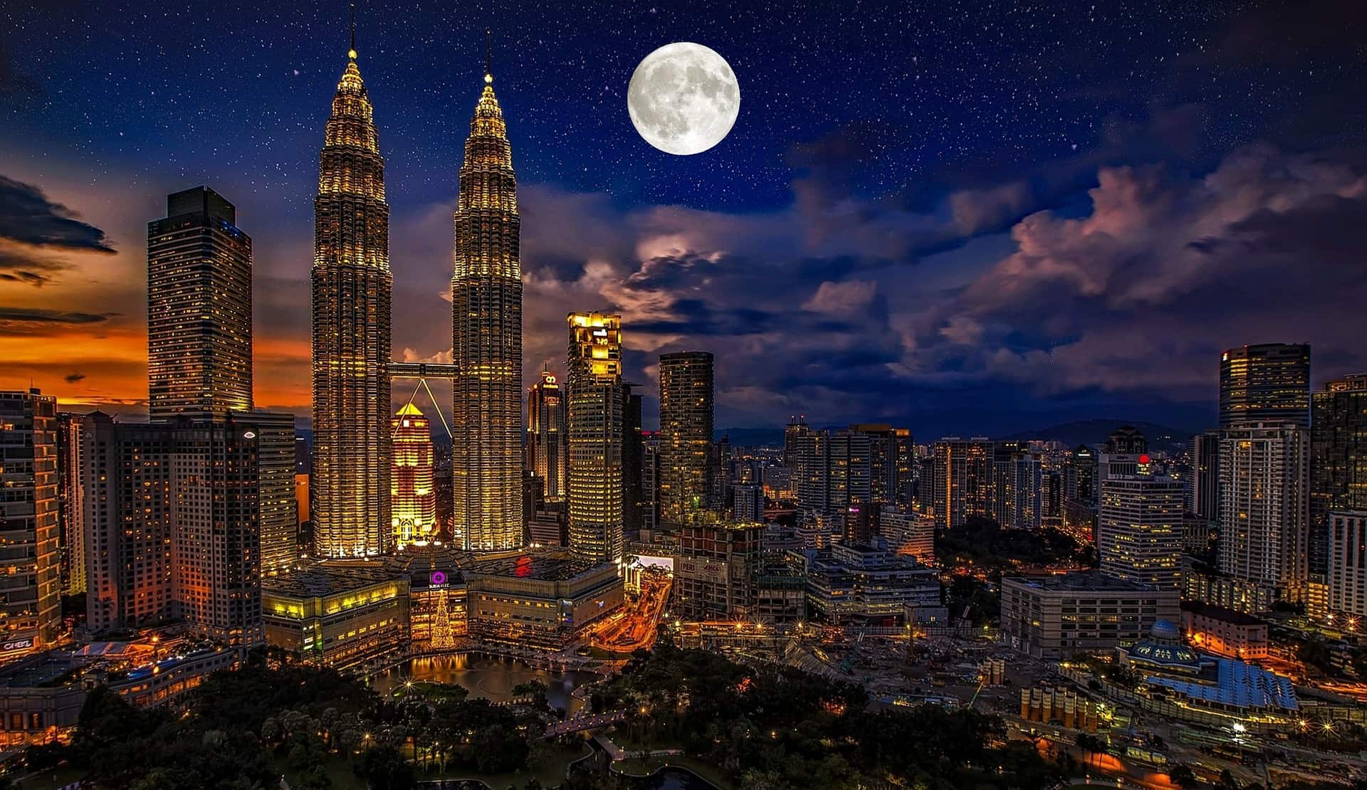 Kuala Lumpur skyline for Malaysia Essentials tour